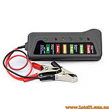 Тестер автомобільного акумулятора генератора 12В акумуляторний тестер акумулятора автомобіля діагностика АКБ, фото 2