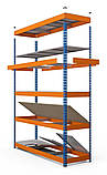 Стелаж поличний 3120х1600х500 мм, 300 кг,5 полиць із ДСП фарбований, стелаж для офісу, складу, дому, фото 8