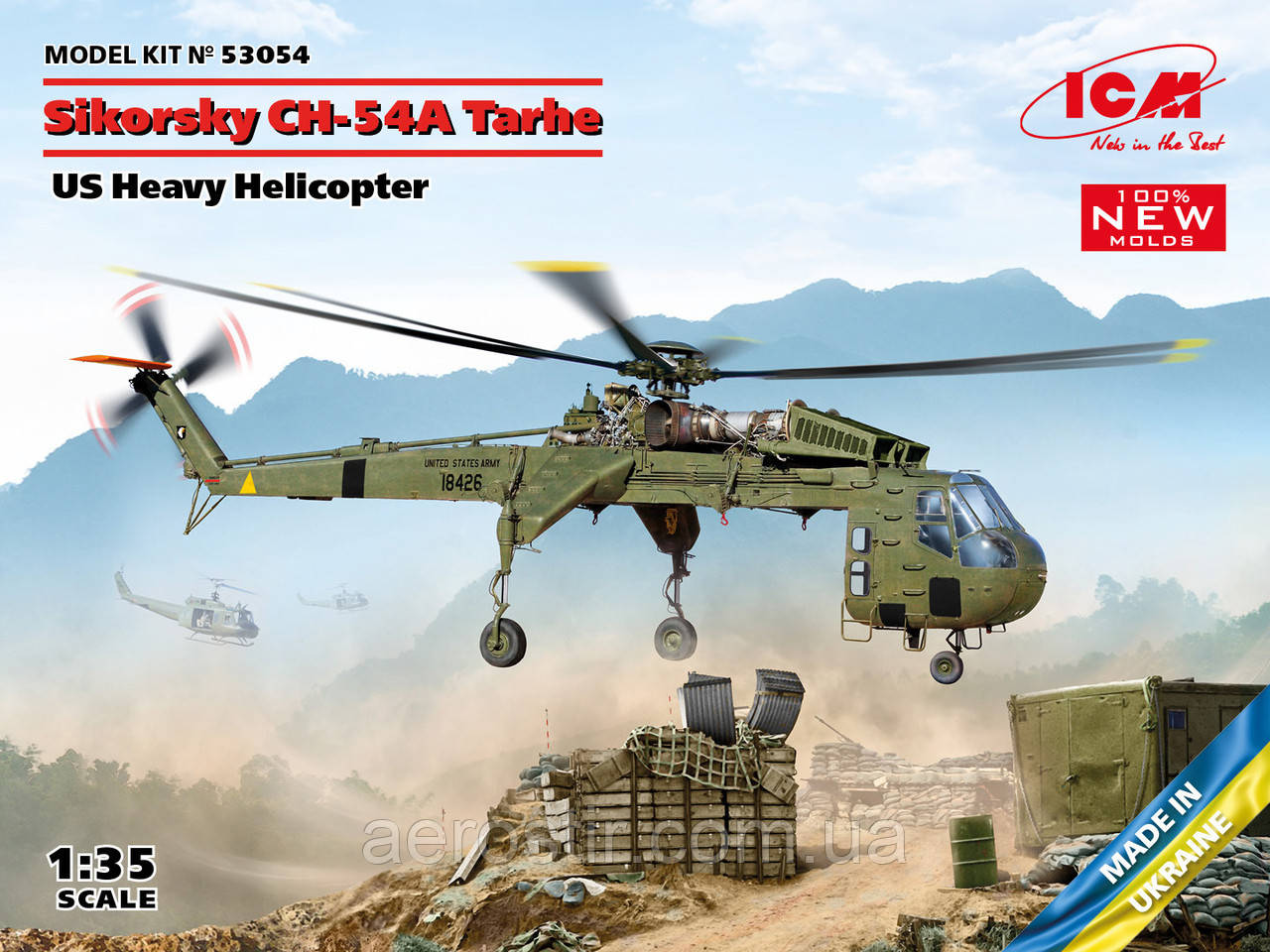 Сікорський CH-54A Tarhe 1/35 ICM 53054, фото 1