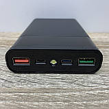 ШВИДКА ЗАРЯДКА! Корпус для Power Bank, повербанк (4 елементи 18650) PD-QC 3.0 QC 4.0 Ліхтарик! BLACK, фото 5
