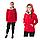 Спортивний червоний костюм жіночий ДВІЙКА з капюшоном, фото 4