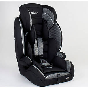 Дитяче автокрісло система ISOFIX JOY 71493 універсальне, група 1/2/3, вага дитини від 9-36 кг, чорно-сіре, фото 2