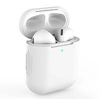 Силиконовый чехол для наушников Airpods 2 (Белый)