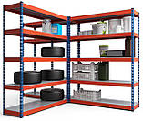 Стелаж поличний 2160х1200х700 мм, 400 кг,5 полиць із ДСП фарбований, стелаж для магазину, офісу, складу, фото 3