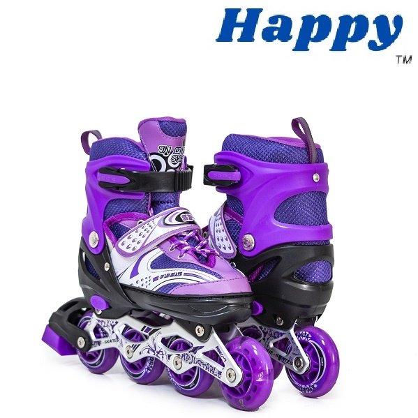 Розсувні дитячі ролики Happy Violet Фіолетовий (розмір 29-33), фото 1