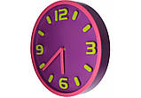 Годинник настінний пластиковий Optima MAGIC, рожевий, фото 2