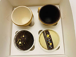 Набір 2 їстівні чашки печива для напоїв та 2 шоколадні бомбочки 88335