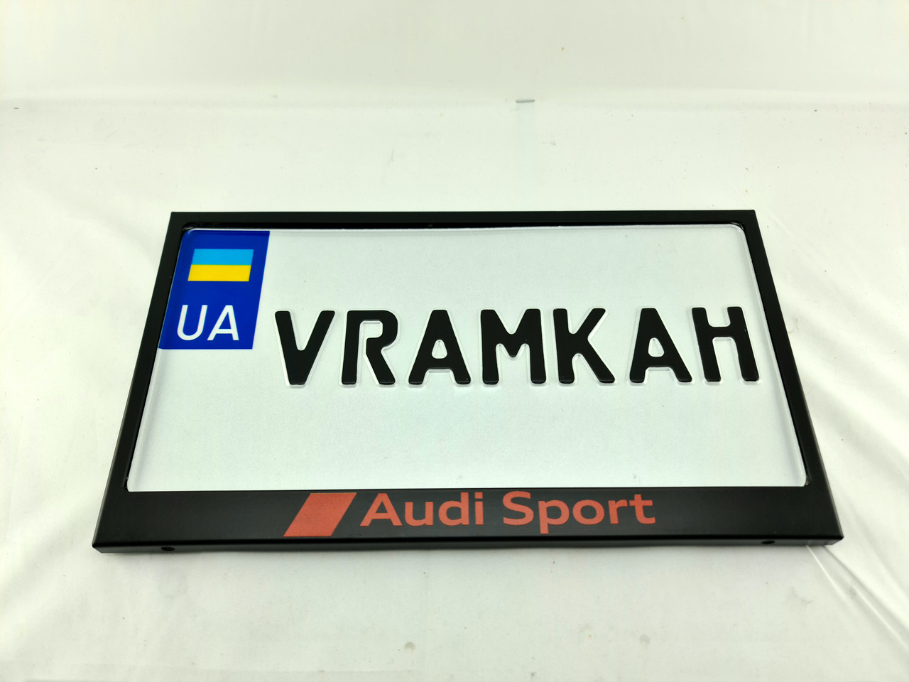 Номерна рамка для авто Audi Sport black-red, рамка під американський номер