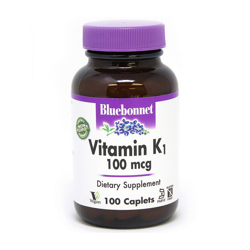 Витамин К1 Bluebonnet Nutrition Vitamin K1 100 mcg 100 caplets (ID ...