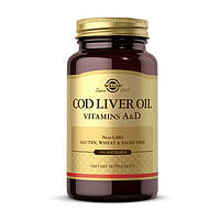 Масло печени норвежской трески Solgar COD Liver Oil Vitamins A & D 250 softgels Солгар