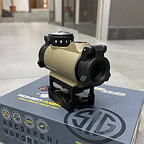 Коліматорний приціл Sig Sauer Romeo-MSR, 1x20, колір Койот, 2МОА, з кріпленням на Пікатінні (SOR72011), фото 6