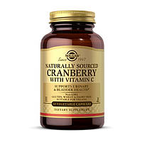 Клюква с натуральным витамином С Solgar Cranberry with Vitamin C naturally sourced 60 veg caps Солгар