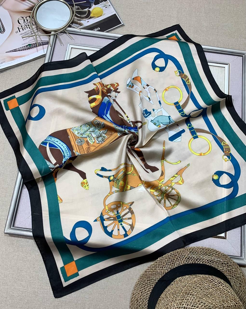 Шийна шовкова хустка Cavallo70*70 см