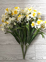 Весняні квіти нарциси . Штучний букет білих нарцисів ( 58 см ), фото 7