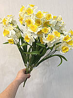 Весняні квіти нарциси . Штучний букет білих нарцисів ( 58 см ), фото 6