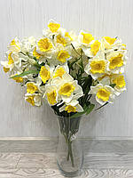 Весняні квіти нарциси . Штучний букет білих нарцисів ( 58 см ), фото 2