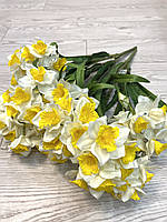 Весняні квіти нарциси . Штучний букет білих нарцисів ( 58 см ), фото 3