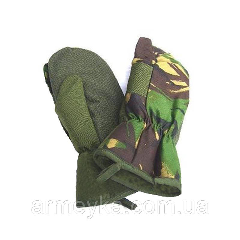 Рукавицы трёхпалые на меху DPM (хлопок + кордура, оригинал, Великобритания)