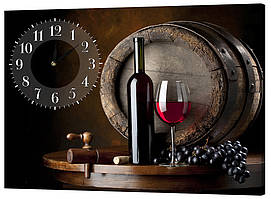 Настінний годинник Декор Карпати 53х72 Червоне вино (53х72-o679)