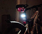 Вело габарит USB, перезарядний на COB діоді 50Лм на велосипед червоний VOLCANO 056, фото 8