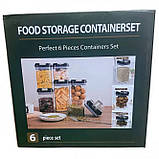Органайзер для сипучих Food Storage Container 6 Контейнерів, Набір пластикових контейнерів для круп, фото 9