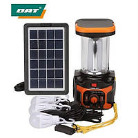 Портативная солнечная автономная система Solar Light AT-9016B (фонарь, павербанк, 3 лампочки)