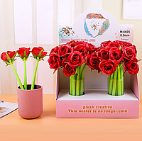Гелевая ручка Красные розы pencil flowers PF2 | Ручка Цветок
