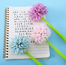 Ручка Півонія pencil flowers PF2, Ручка гелева Квітка, фото 3