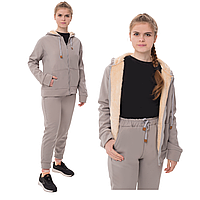 Теплий сірий спортивний костюм жіночий ДВІЙКА.