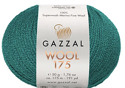 Пряжа Wool 175 Gazzal-320 морська хвиля