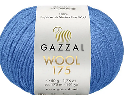 Пряжа Wool 175 Gazzal-324 блакитний