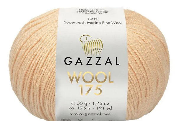Пряжа Wool 175 Gazzal-347 персиковий