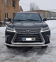 Кенгурятник подвійний вус Lexus LX 570 (c 2014--) 60х42 мм \ 60х60 мм