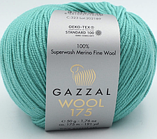Пряжа Wool 175 Gazzal-323 бірюза