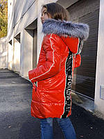 Зимнее пальто на флисе Moncler светоотражающее Like_Me 122-158 рост