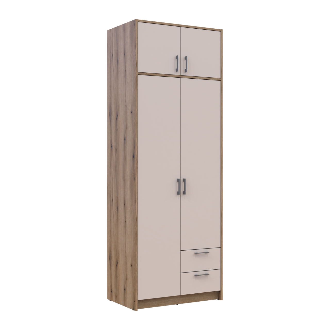 Розпашна Шафа для одягу Doros Ронді з антресолею Дуб Артізан/Кашемір 2ДСП 82х52х236 (80737809) 6