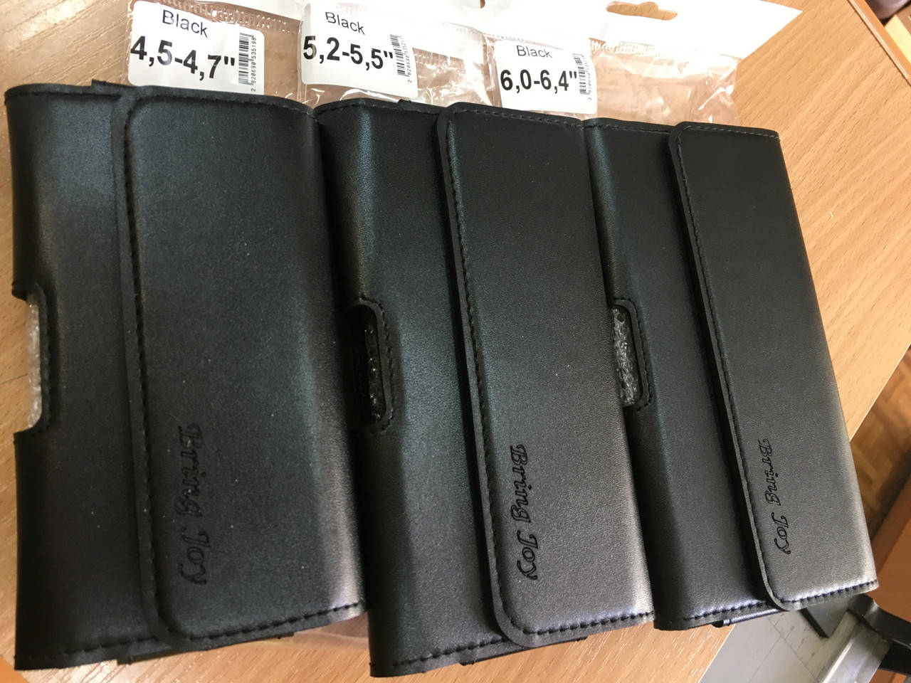 

Чехол сумочка на пояс универсал 4.5"-4.7"; 5.0",5.2"-5,5",6.0-6.3",6.5"-6.7"для больших смартфонов -Эко