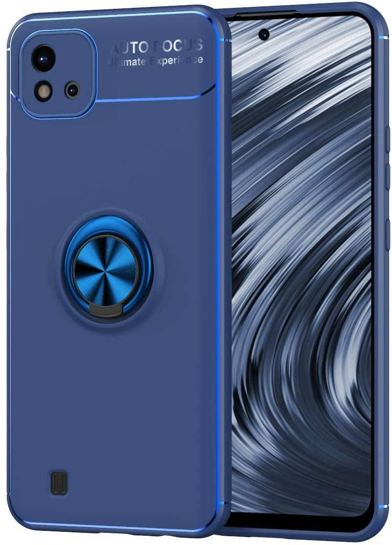 

Чехол TPU Ring для Realme C11 2021 бампер противоударный с подставкой Blue