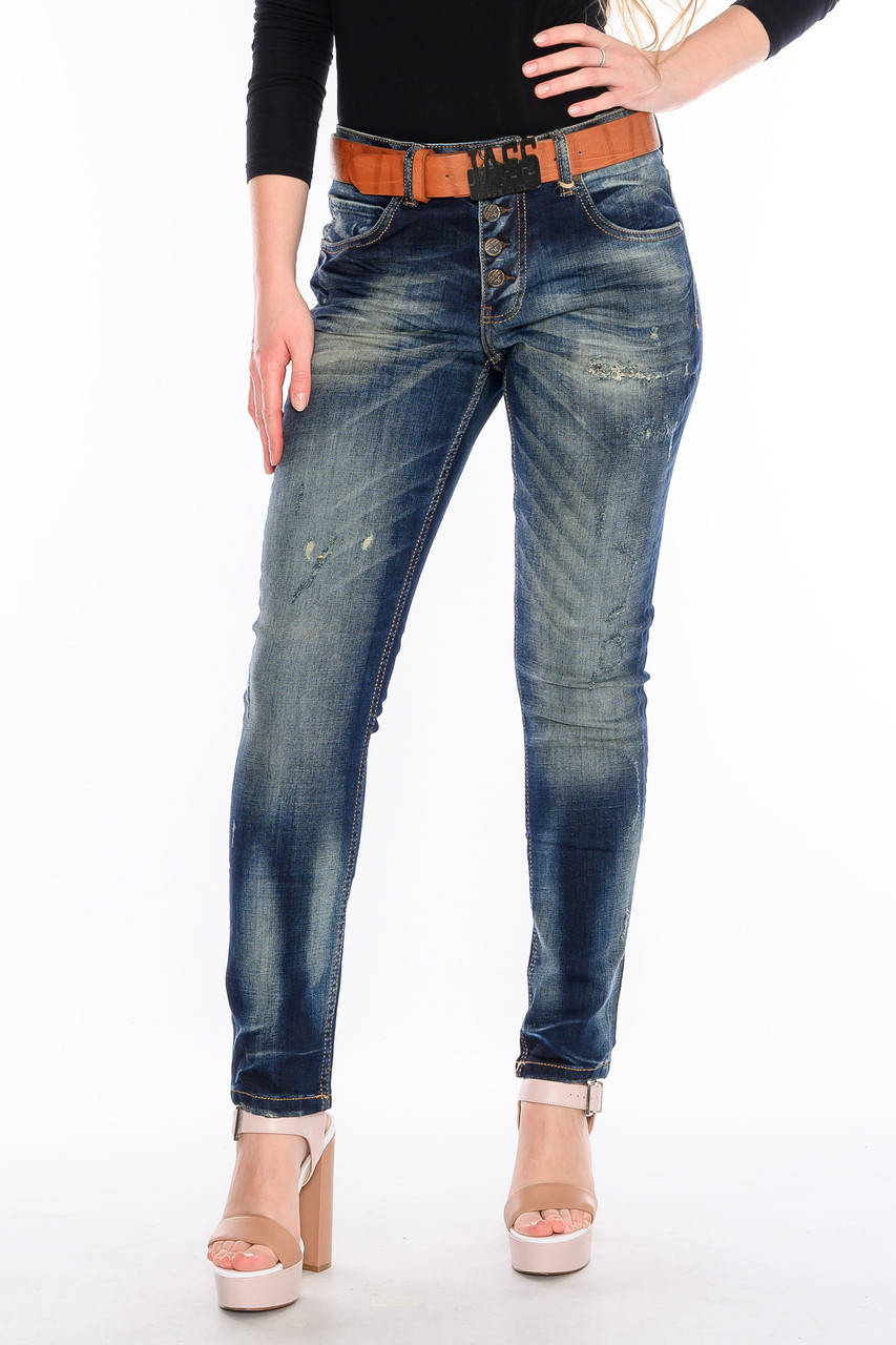 

Женские джинсы бойфренд JASS jeans 218-17239 синие 30