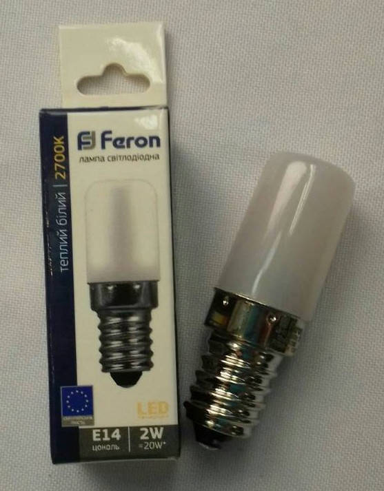 

Светодиодная лампа Feron LB-10 T26 2W E14 2700K (белый теплый)