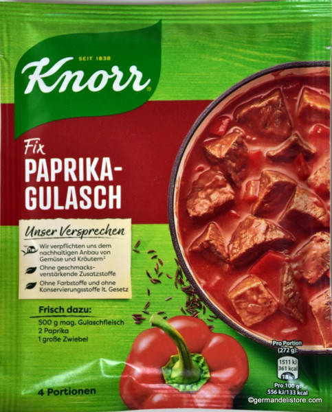

Приправа Knorr Fix (для быстрого приготовления гуляша с паприкой), 4 порции