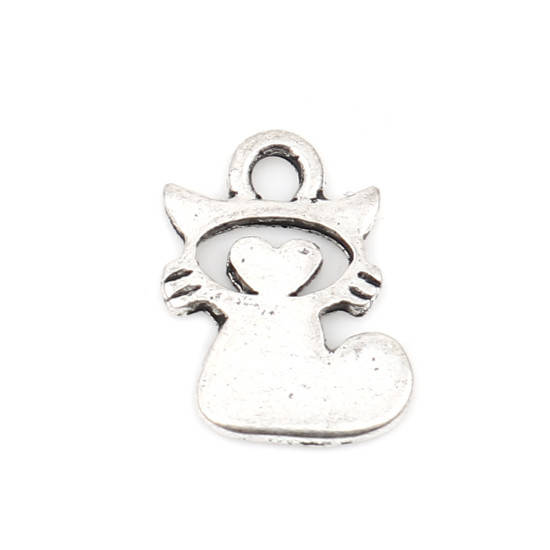 

Подвеска Finding Кошка c сердцем Античное серебро 13 мм x 9 мм