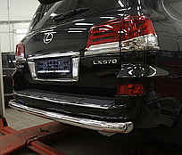 Захист заднього бампера на Lexus LX (з 2014--) Can Otomotiv d76 mm