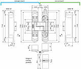 Прихована петля AGB ECLIPSE 3.2 матовий хром E302000634591, фото 4