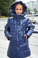 Длинная зимняя куртка на девочку Монклер 104-140 рост