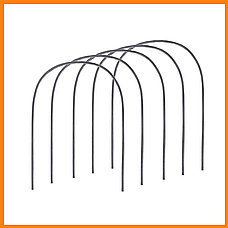 Комплект (кілочки 10 + кліпси 10 + дуги 5) для парника-теплиці, комплект для збирання парника з дуг, фото 5