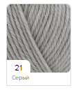 Нитки пряжа для в'язання  75/25 WOOLTIME Вултайм № 21 - сірий