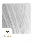 Нитки пряжа для в'язання  75/25 WOOLTIME Вултайм № 55 - білий
