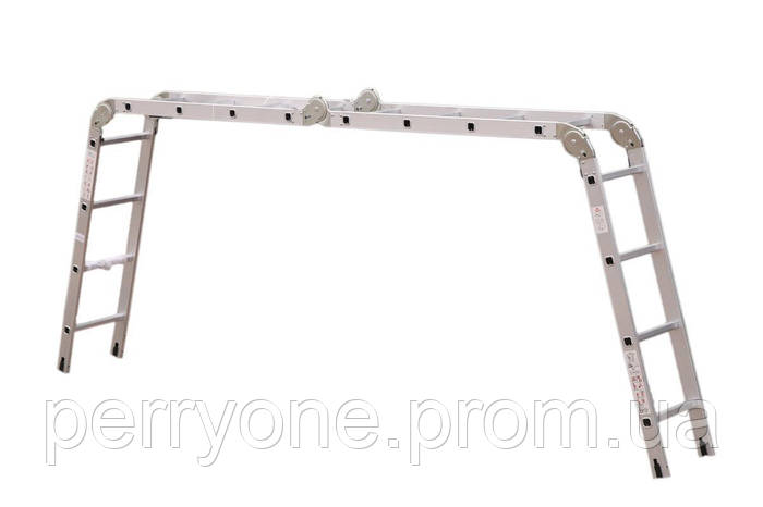 Лестница алюминиевая трансформер Вектор В 4 х 4 ступеней 4 секционная ...