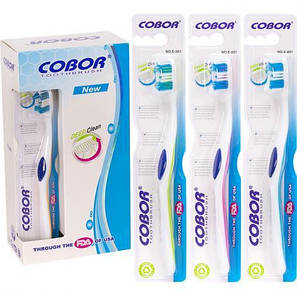 Зубні щітки "Cobor New soft" 19 см з рез. рівнем пучків E-801, фото 2